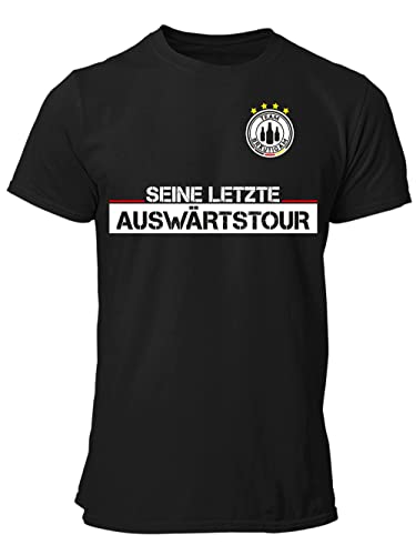 clothinx Letzte Auswärtstour Männer JGA Kombi T-Shirt Bio & Fair Schwarz/Team Größe L von clothinx