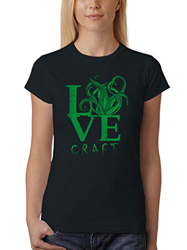 clothinx Lovecraft Old Ones Cthulhu Rollenspiel Damen T-Shirt Fit Schwarz Gr. L von clothinx