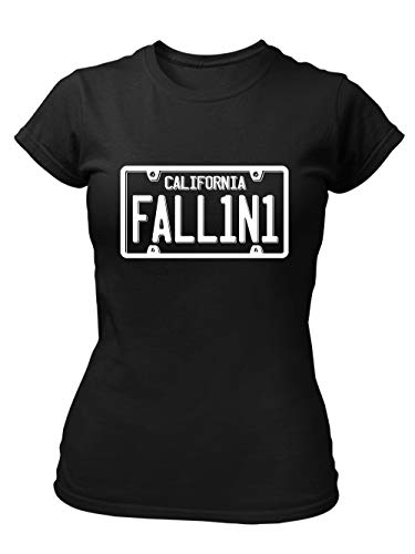 clothinx Lucifer License Plate Damen T-Shirt Fit Schwarz Gr. L von clothinx