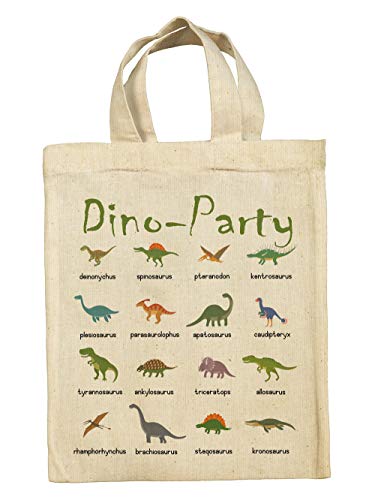 clothinx Lustige Kindergeburtstag Mitgebsel Tasche Beutel im Set mit Geburtstag Motto Dinosaurier Dino Party 10er Pack von clothinx