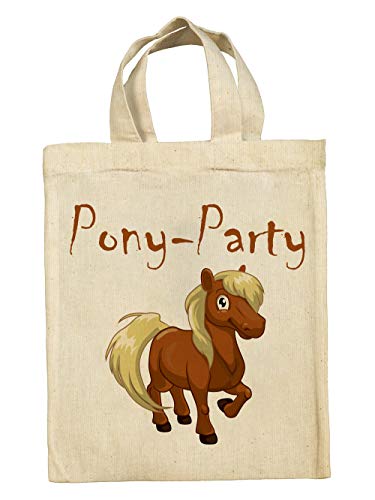 clothinx Lustige Kindergeburtstag Mitgebsel Tasche Beutel im Set mit Geburtstag Motto Pferde und Ponys 10er Pack von clothinx