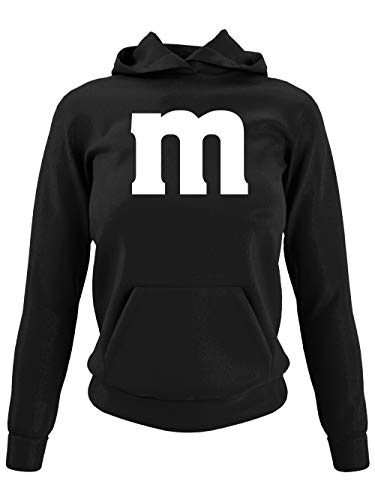 clothinx M und M M&M Karneval und Fasching Gruppenkostüm Damen Kapuzen-Pullover Schwarz Gr. S von clothinx