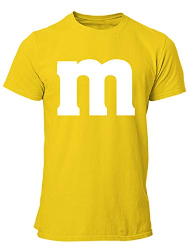 clothinx M und M M&M Karneval und Fasching Gruppenkostüm Herren T-Shirt Gelb Gr. L von clothinx