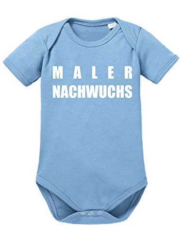 clothinx Maler Nachwuchs Lustiges Geschenk zur Geburt Baby Body Bio Himmelblau Gr. 62 von clothinx