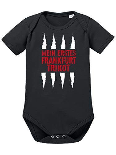 clothinx Mein Erstes Frankfurt Trikot Für Fussball Fans Baby Body Bio Schwarz Gr. 50-56 von clothinx