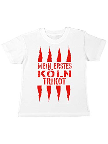 clothinx Mein erstes Köln Trikot Kinder T-Shirt Weiß Gr. 104 von clothinx