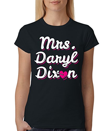 clothinx - Mrs. Daryl Dixon Girls T-Shirt Schwarz, Größe S von clothinx