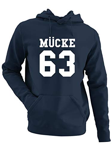 clothinx Mücke 63 - Der Bulldozer - Mücke ist EIN Italienischer Fischer und ehemaliger American-Football-Profispieler - Kult Film-Design Herren Kapuzen-Pullover Navy Gr. XL von clothinx