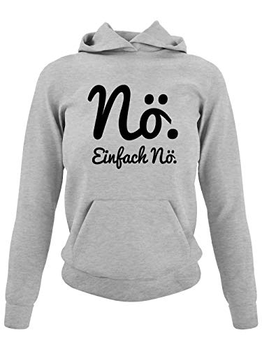 clothinx Nö Einfach Nö Damen Kapuzen-Pullover Grau Gr. L von clothinx