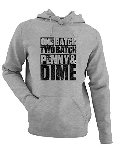 clothinx One Batch Two Batch Penny and Dime | Action-Film Bestrafer und Vollstrecker Design | Perfekt Für Serien-Fans und Binge Watcher Herren Kapuzen-Pullover Grau Gr. XL von clothinx