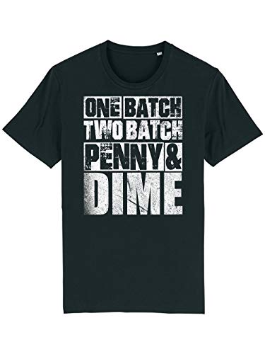 clothinx One Batch Two Batch Penny and Dime | Action-Film Bestrafer und Vollstrecker Design | Perfekt Für Serien-Fans und Binge Watcher Herren T-Shirt Bio und Fair Schwarz Gr. XL von clothinx