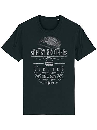 clothinx Peaky Blinders Shelby Brothers Limited | Gangs of Birmingham Design - ideal Für Serien-Fans | Versüß dir die Wartezeit auf die Neue Staffel Herren T-Shirt Bio und Fair Schwarz Gr. L von clothinx