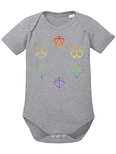 clothinx Pen and Paper Dice Set Rainbow Baby Body Bio Sports Grey Gr. 62 von clothinx