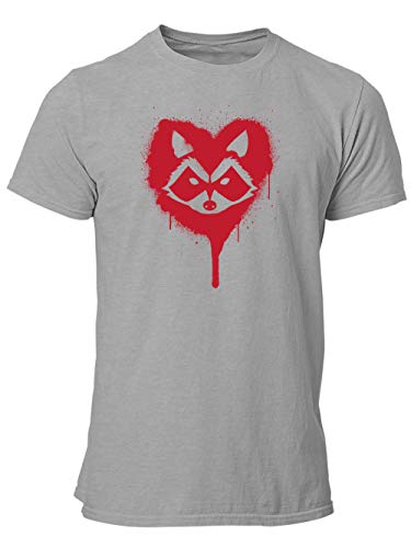 clothinx Rocket was Here | Rette die Galaxy mit diesem coolen Guardian Motiv | Nicht nur für Waschbären Perfekt | Für Comic und Film Fans Herren T-Shirt Grau Gr. L von clothinx