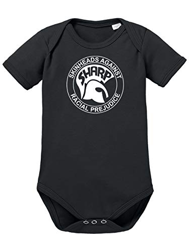 clothinx SHARP Skinhead Baby-Body Bio Schwarz Gr. 62 von clothinx