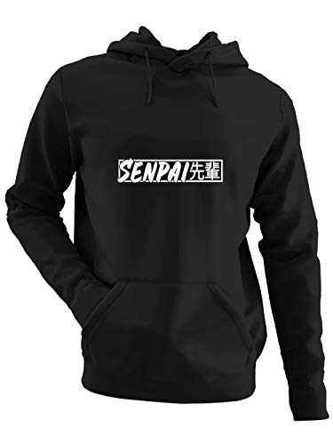 clothinx Senpai Herren Kapuzen-Pullover Schwarz Gr. XL von clothinx