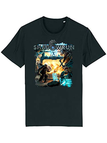 clothinx Shadowrun Assault Team | Lizenziertes Original-Design Passend Für Jeden Chummer Perfekt Für Die Nächste Pen and Paper Runde Hochwertig Bedruckt Herren T-Shirt Bio und Fair Schwarz Gr. XL von clothinx