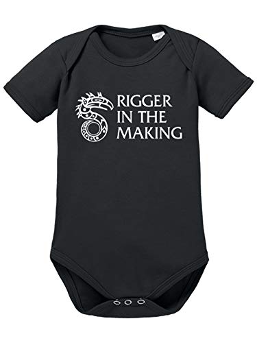 clothinx Shadowrun Rigger in the Making | Lizenziertes Original-Design | Passend Für Chummer Perfekt Für Die Nächste Pen And Paper Runde | Hochwertig Bedruckt Baby-Body Bio Schwarz Gr. 68 von clothinx