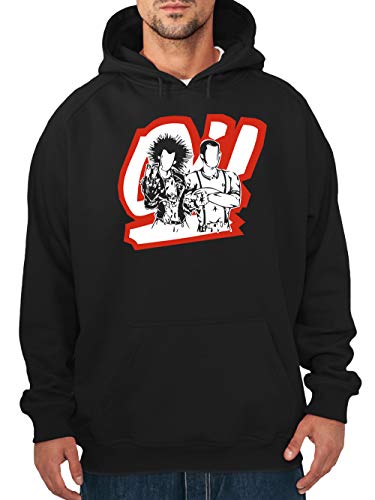 clothinx Skinhead & Punk United OI Herren Kapuzen-Pullover Schwarz Gr. XL von clothinx