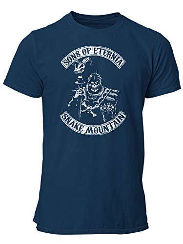 clothinx Sons of Eternia egal ob Snake Mountain oder Castle Grayskull, 80er Fan oder Comic Convention Herren T-Shirt Navy Gr. XXL von clothinx