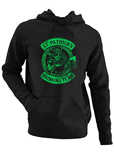 clothinx St. Patricks Day - Saint Patrick's Day Drinking Team Herren Kapuzen-Pullover Schwarz Gr. XL von clothinx