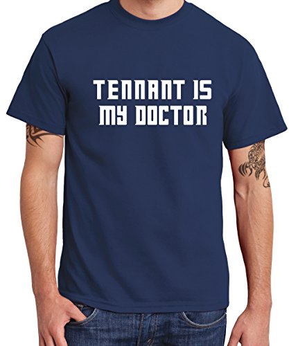 clothinx - Tennant is My Doctor Boys T-Shirt Navy, Größe XL von clothinx