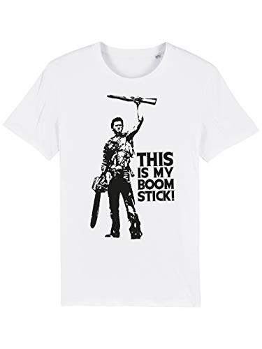 clothinx This is My Boomstick | Hail to The King Baby | Fanartikel Für Film- und Zombie-Fans – Groovy Herren T-Shirt Bio und Fair Schwarz Gr. XL von clothinx