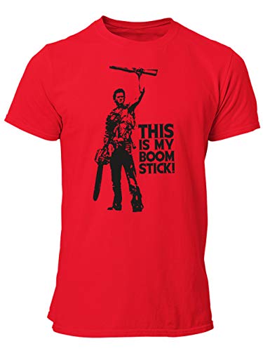 clothinx This is My Boomstick | Hail to The King Baby | Fanartikel Für Film- und Zombie-Fans – Groovy Herren T-Shirt Rot Gr. XXL von clothinx