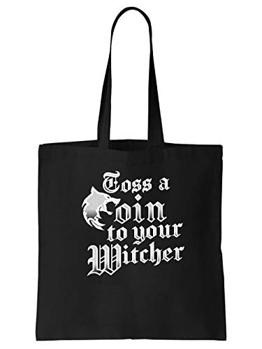 clothinx Toss A Coin To Your Witcher O‘ Valley Of Plenty | Barde Rittersporn Und Hexer Fan Design Für Gamer Und Bücher Fans | Passend Zur Lieblings-Serie Stoff-Tasche Schwarz von clothinx