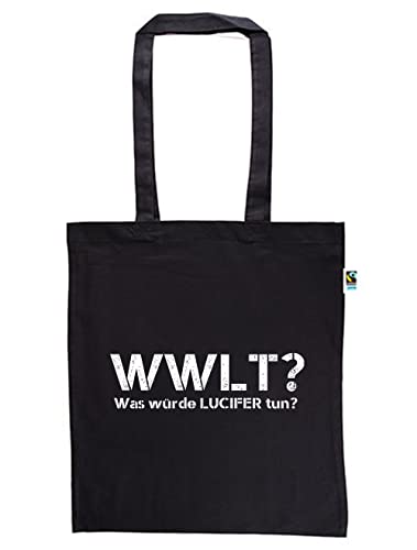 clothinx Was würde Lucifer tun? Tasche Bio und Fair Schwarz clothinx Was würde Lucifer tun? Tasche Bio und Fair Schwarz von clothinx
