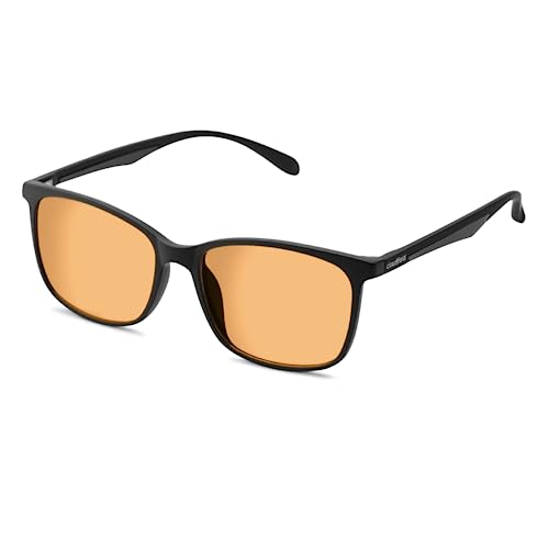 cloudfield Blue-Light-Blocking-Brille für Männer und Frauen - Anti-Blaue-Strahlen-Brille für Gamer - Geeignet für alle, die zu Hause arbeiten und studieren (Amber) von cloudfield