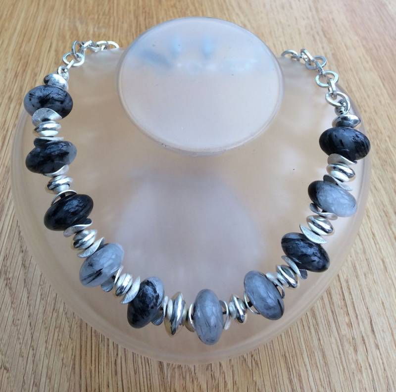 Art Deco Inspirierte Turmalinquarz Halskette von clydekirton