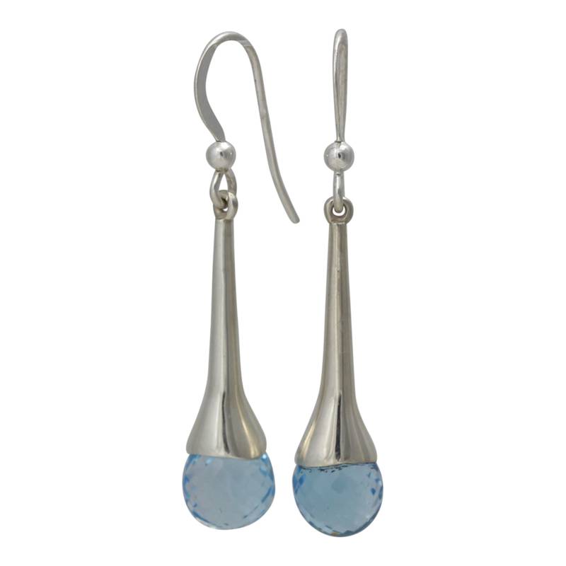 Elegante Schweizer Topaz Briolette Tropfen Ohrringe Aus Sterlingsilber von clydekirton