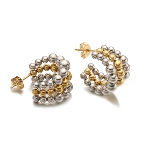 cmoonry Geometrischer Ohrring für Damen, versilbert/goldfarben, gemischte Farben, Modeschmuck, Geschenk, Normal, Edelstahl, Kein Edelstein cmoonry Geometrischer Ohrring für Damen, versilbert/goldfarben, gemischte Farben, Modeschmuck, Geschenk, Normal, Edelstahl, Kein Edelstein von cmoonry