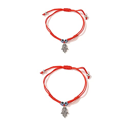 cmoonry Handgefertigtes geflochtenes rotes Seil-Armband, verstellbar, Glücksarmband, rote Schnur, böser Blick, Armband für Damen und Herren, 10 inches, Kein Edelstein cmoonry Handgefertigtes geflochtenes rotes Seil-Armband, verstellbar, Glücksarmband, rote Schnur, böser Blick, Armband für Damen und Herren, 10 inches, Kein Edelstein von cmoonry