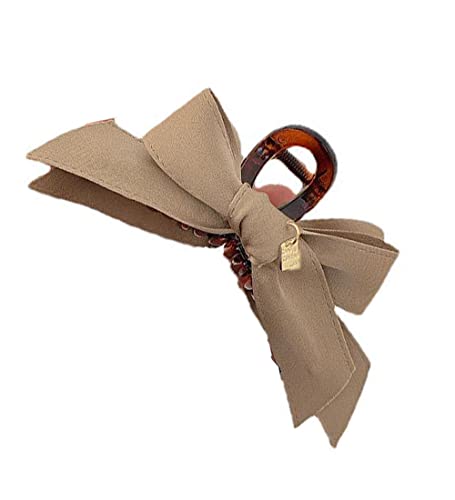 cn herb Haarnadel Mädchen Halteklammer Große Temperament Schleife Kopfbedeckung (Khaki) von cn herb
