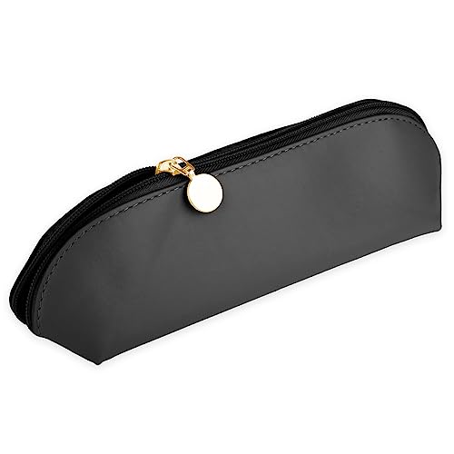 cobee Großer Reise Make up Pinselhalter, tragbarer PU Make up Pinsel Organizer mit Reißverschluss Anti Herausfallen Make up Werkzeug Organizer Make up Pinsel Reiseetui Kosmetiktasche (Schwarz) von Cobee