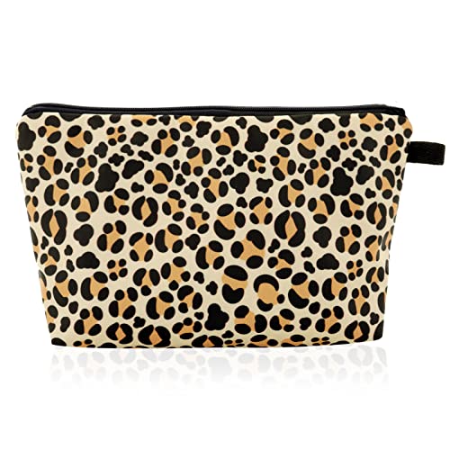 cobee Make-up-Taschen, Leopardengelbe Taschen für Geldbörse Reißverschluss Kosmetiktasche große Make-up-Organizer Werkzeug Reise-Make-up-Tasche Geldbörse für Frauen und Mädchen von cobee