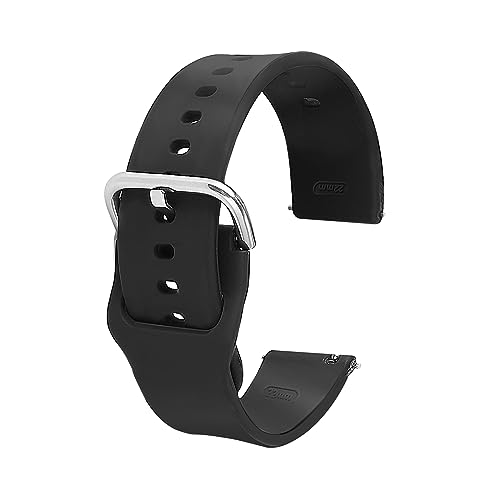 Cobee Silikon Uhrenarmband - Schnellverschluss, Wasserdicht, Verstellbar, Anti-Schweiß für Sport und Ausflüge - Universelles Ersatzarmband (Schwarz, 20 mm) von Cobee