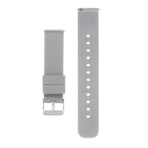 Cobee Uhrenarmbänder aus Silikon, Wasserdichte Weiche Gummi-Ersatzriemen mit Schnellverschluss mit versilberter Edelstahlschnalle (22mm-Hellgrau) von Cobee