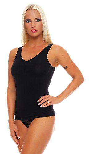 2 Stück Damen Form-Unterhemden Gr. 44/46 schwarz unterhemd formhemdchen hautfarbenes hautfarbiges sportunterhemd Damen weiß funktionsunterhemd Damen miederbody funktionsunterhemd ärmellos… von cocain