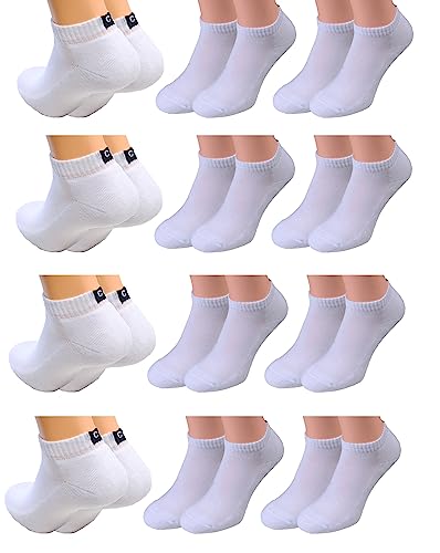 39-42, 12 Paar weiße Sneakers sneakers-socken sneakers-söckchen sneakers füsslinge damen baumwollsocken halbe socken schwarze sneaker socken herren von Cocain underwear