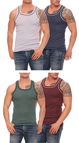4 Stück Gr. 8 - Pack 3 - hellgrau/dunkelblau - grün/Bordeaux 10er Pack unterhemden boss 3er trigema unterhemden Shirt schwarz lang rund glatt Dickes unterhemd Männer Hemd Unterhemd günstig Fitness von Cocain underwear