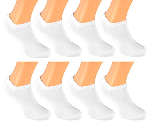 Cocain underwear 8 Paar Sneaker Socken Damen 39-42 weiss atmungsaktiv und feuchtigkeitsregulierend von Cocain underwear