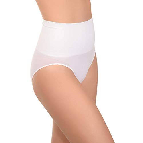 cocain 2 Damen Form-Slips Shapewear sanft formend Gr. 44/46 Weiss stabile Flachnähte hohe verstärkte Bauchpartie von cocain