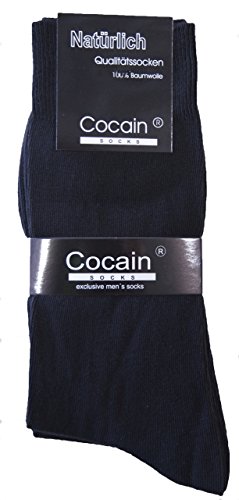 cocain 50 Paar schwarze Herren Business Socken, Strümpfe, Baumwolle, Gr. 43/46 Markenware von cocain