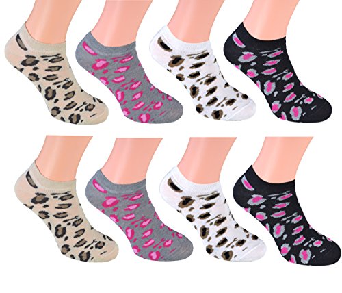 Cocain underwear 8 Paar Sneaker Socken Damen 39-42 Leopard von Cocain underwear
