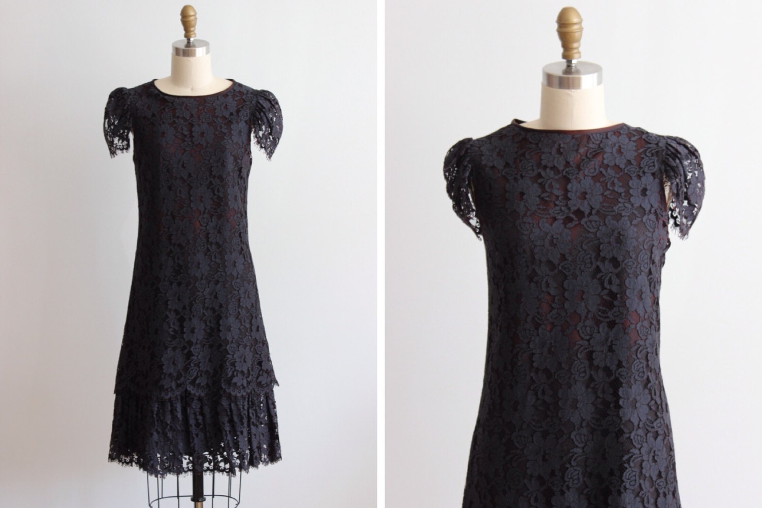 1960Er Jahre Schwarzes Spitzenkleid/Daisy Black Dress 1960Er Jahre Schwarzes Spitzenkleid/Daisy Black Dress von cocoandorange