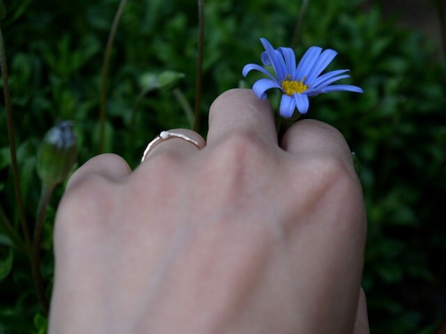 Diamant Detailreich 14K Gold Ring Diamant Detailreich 14K Gold Ring von cocobijouxco