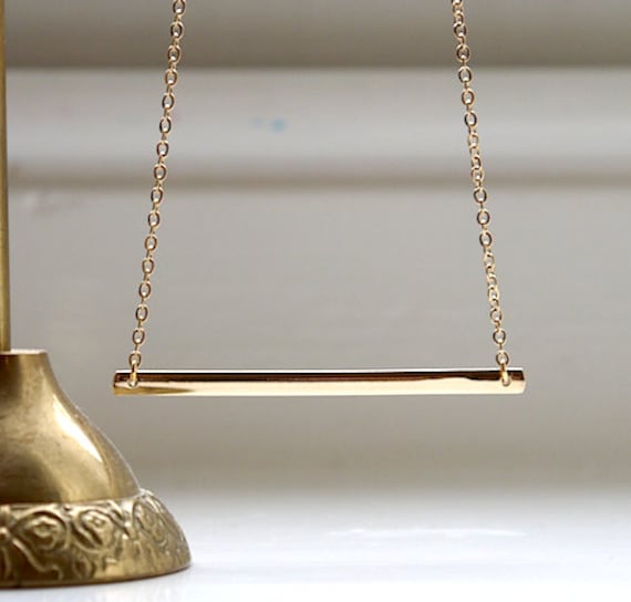 Goldbarren Kette | Sterling Silber 14K Vergoldung Goldbarren Kette | Sterling Silber 14K Vergoldung von cocobijouxco